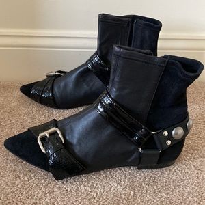 Isabel Marant calfskin leather and suede boots